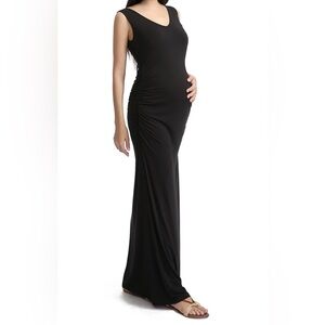 Kimi + Kai Maternity "Jane" Lace Back Maxi Dress Sz S